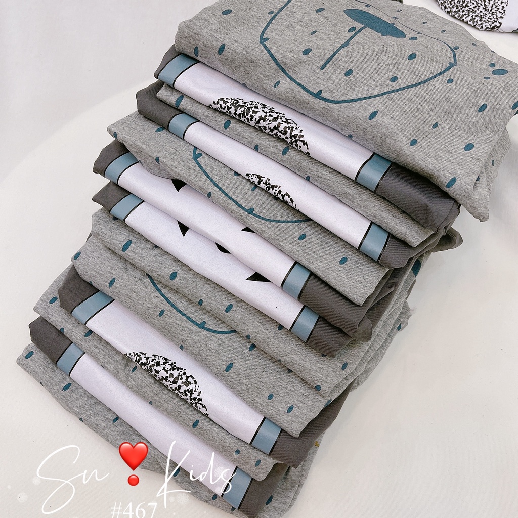 Sét 2 bộ cotton co giãn 4 chiều mềm mịn quần áo thu đông cho bé trai