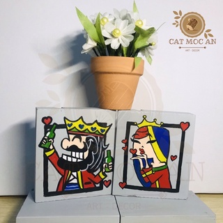 [ART & DECOR] BỘ TRANH GỖ ROYAL FLUSH MINI