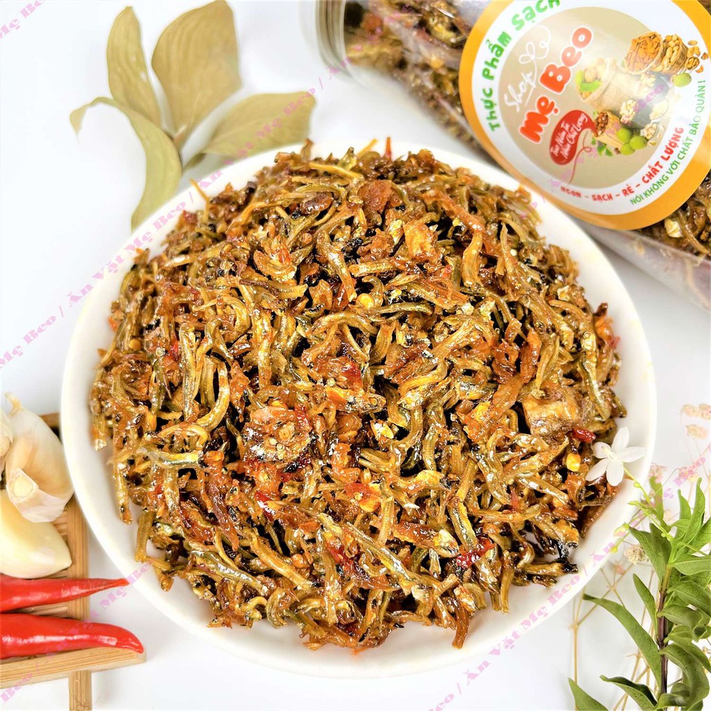 Cá Cơm Rim Tỏi Ớt Mẹ Beo Hộp 300Gr-500Gr Cực Ngon | BigBuy360 - bigbuy360.vn