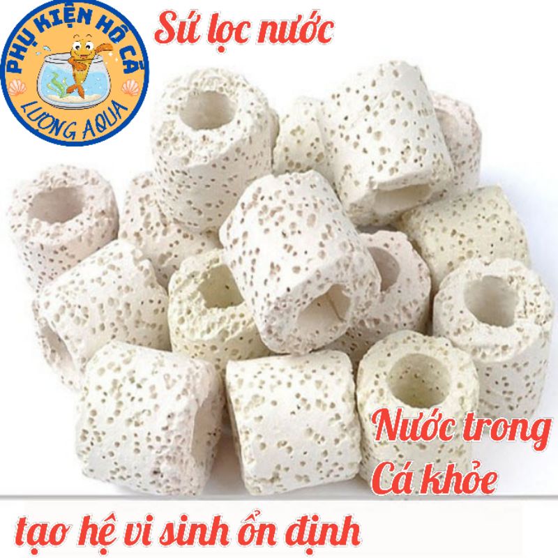 Sứ lọc nước🍀Vật liệu lọc lọc xử lý nước🍀sứ nhẫn trắng🍀vật liệu lọc hồ cá cảnh thủy sinh, hòn non bộ