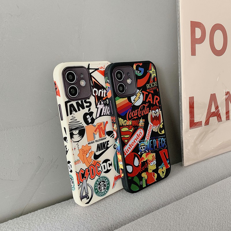 Ốp Điện Thoại Cao Su Tpu Mềm In Hình Thương Hiệu Thời Trang Âu Mỹ Cho Iphone11 Pro Max 12 Pro Max Iphone 7 8 Plus X Xs Xmax Xr 12 Mini