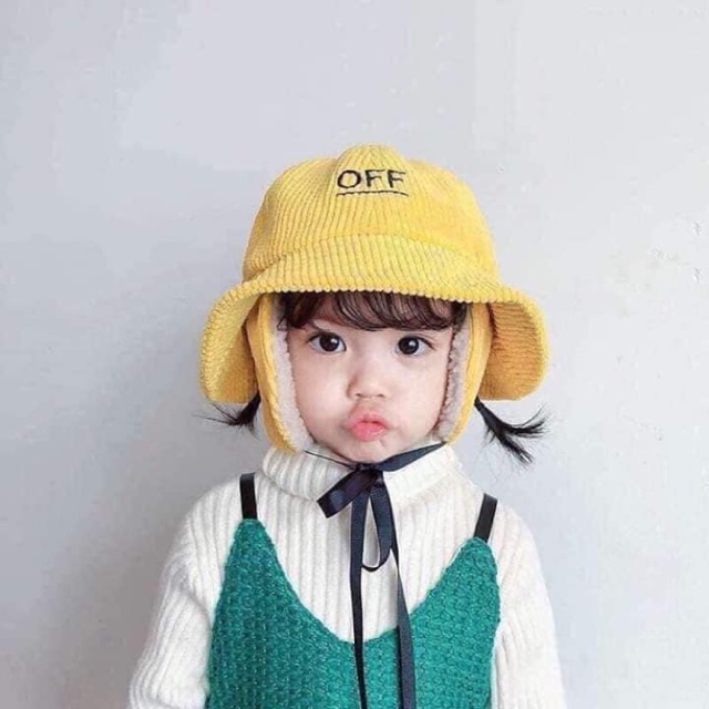 MŨ OFF CHO BÉ LÓT TAI LÔNG CỪU SIÊU ẤM ĐỦ MÀU ( CHO BÉ TỪ 1-9 tuổi)