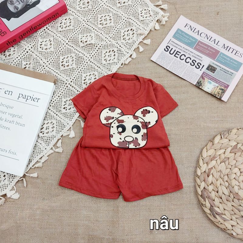 (8-19kg) Đồ bộ bé trai và đồ bộ bé gái QATE942 - Bộ quần áo trẻ em cộc tay TB253