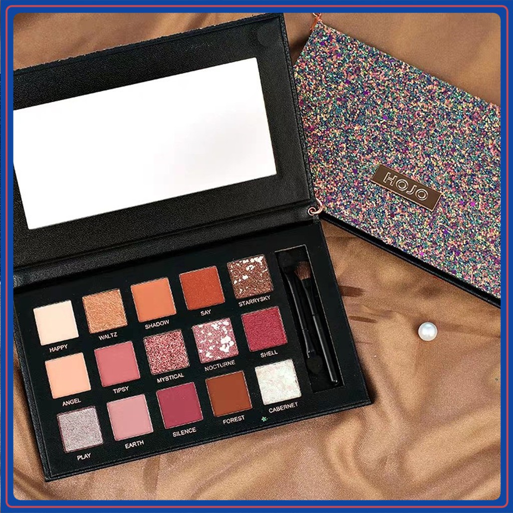 Bảng Phấn mắt, Bảng Phấn Mắt HojO Dazzing 15 ô màu, Không Thấm Nước, Giữ Màu Cả Ngày | BigBuy360 - bigbuy360.vn