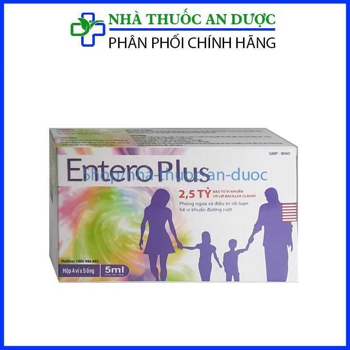 Men vi sinh Entero Plus 2.5 tỷ lợi khuẩn giúp tiêu hóa tốt – 20 ống x 5ml