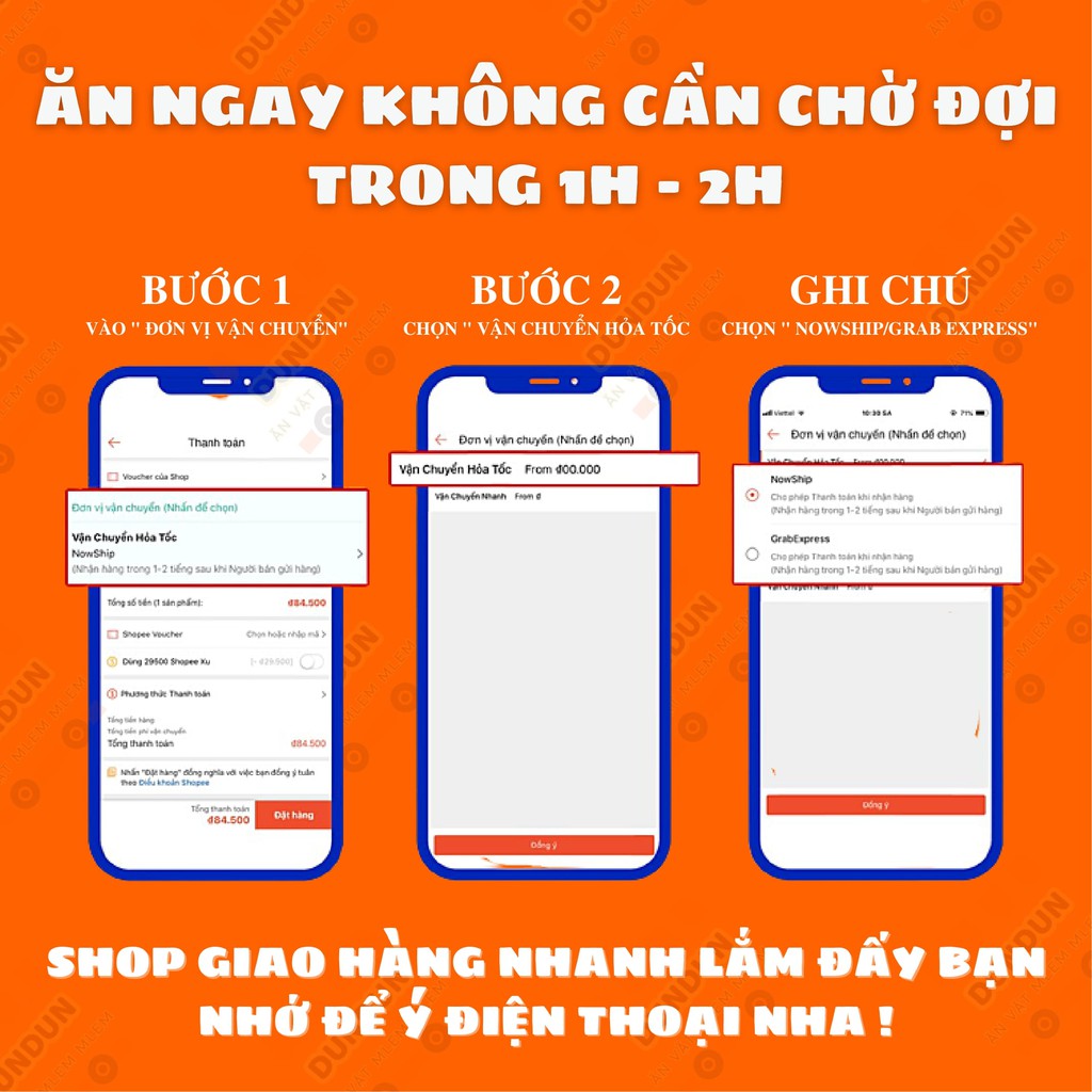 Cơm cháy chiên mắm hành DunDun gói 3 miếng thơm ngon ít dầu