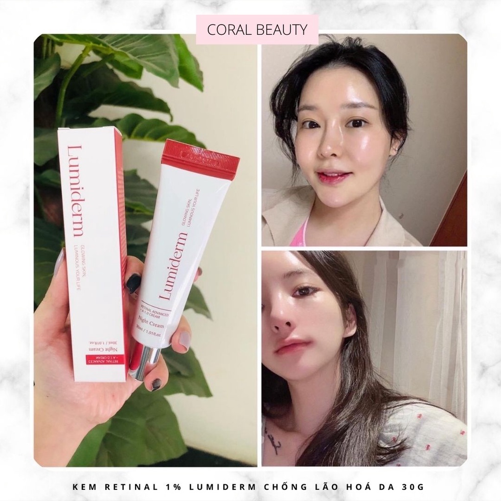 Kem Retinal 1% Lumiderm Retinal Advanced - A 1.0 Cream chống lão hóa Retinal Lumiderm 30g Coral Beauty