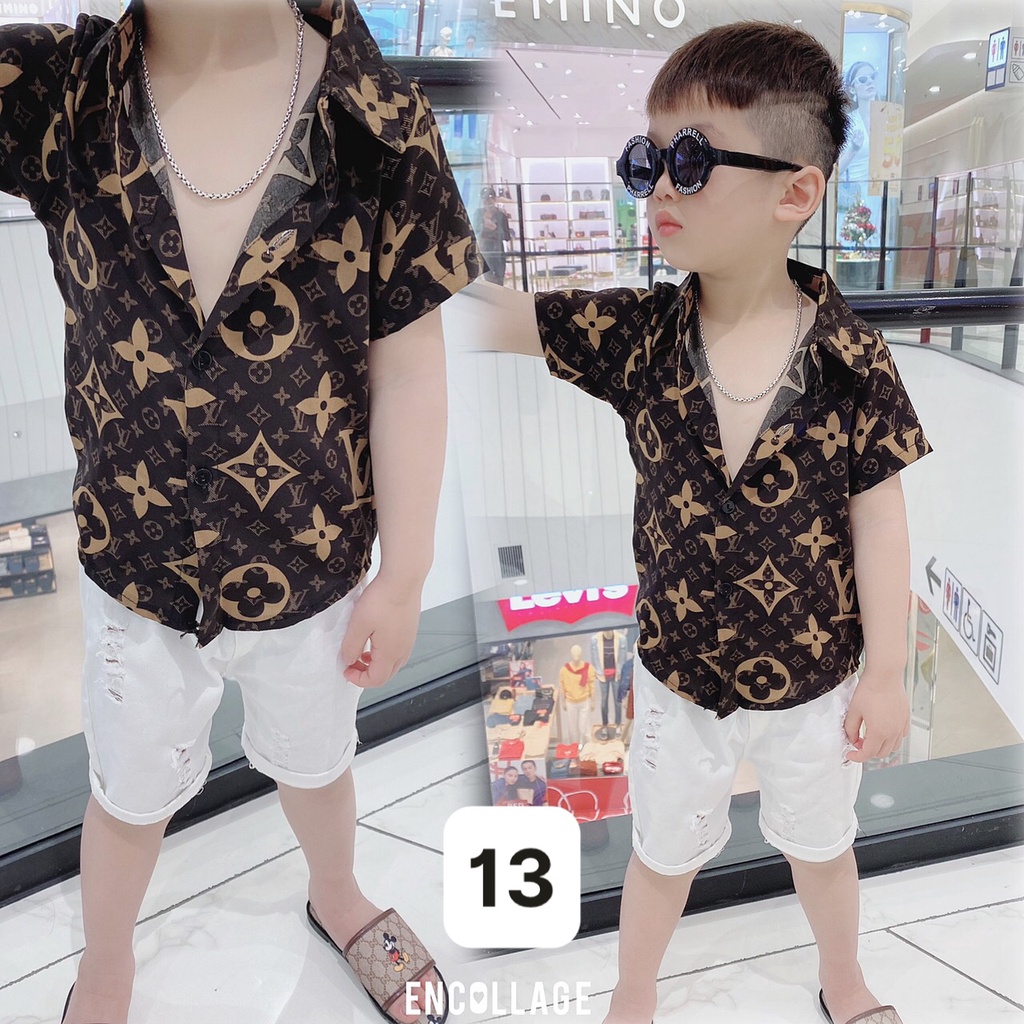 QUẦN ĐÙI KAKI ĐEN/TRẮNG CHO BÉ TRAI  CÁ TÍNH - QKDDT