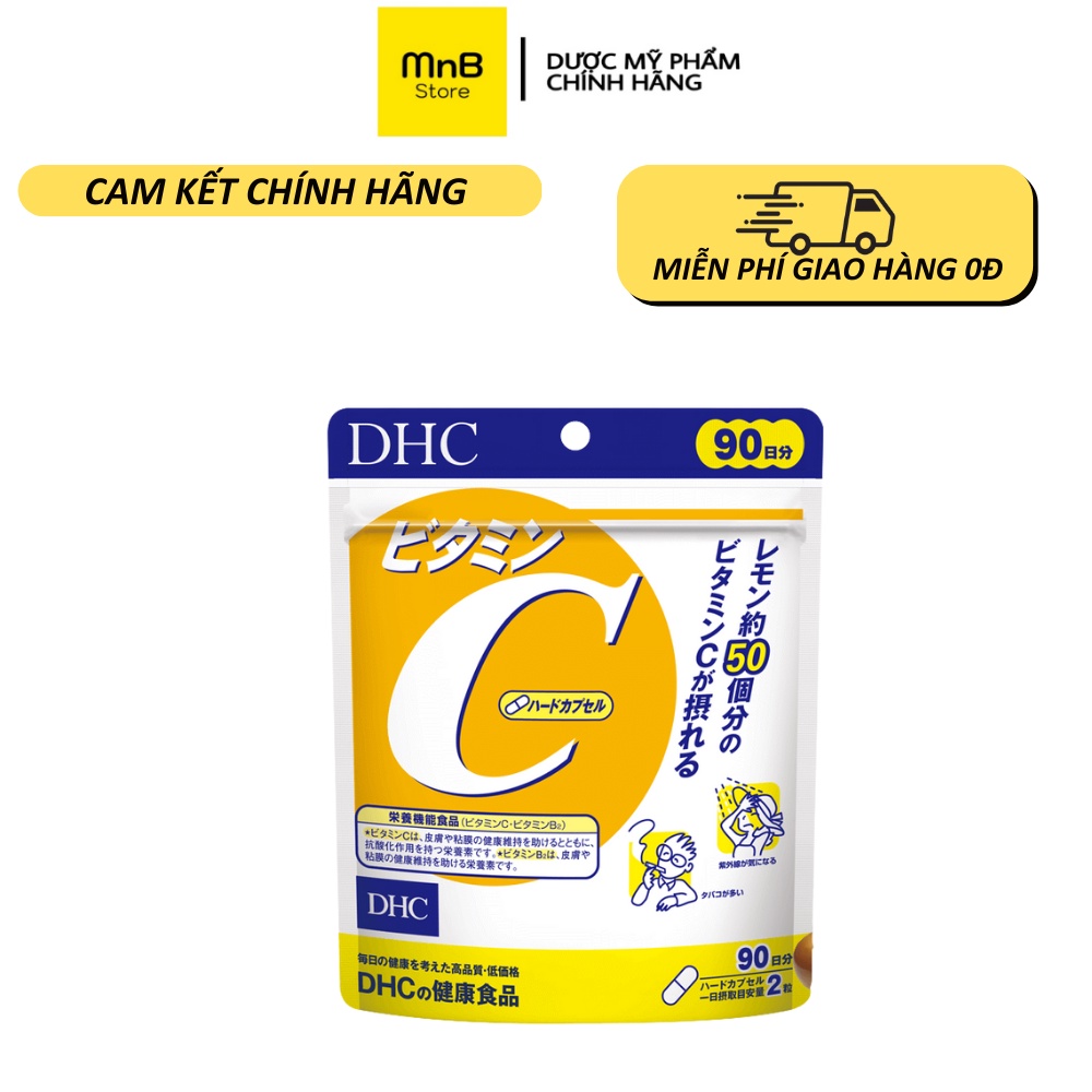 VIên uống DHC bổ sung Vitamin C chống nắng làm đẹp da và mờ thâm 30 và 90 ngày nhật bản