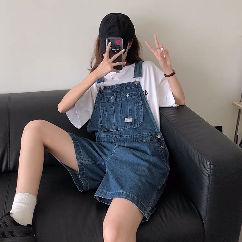 Quần yếm short ngắn Oni style Hàn Quốc