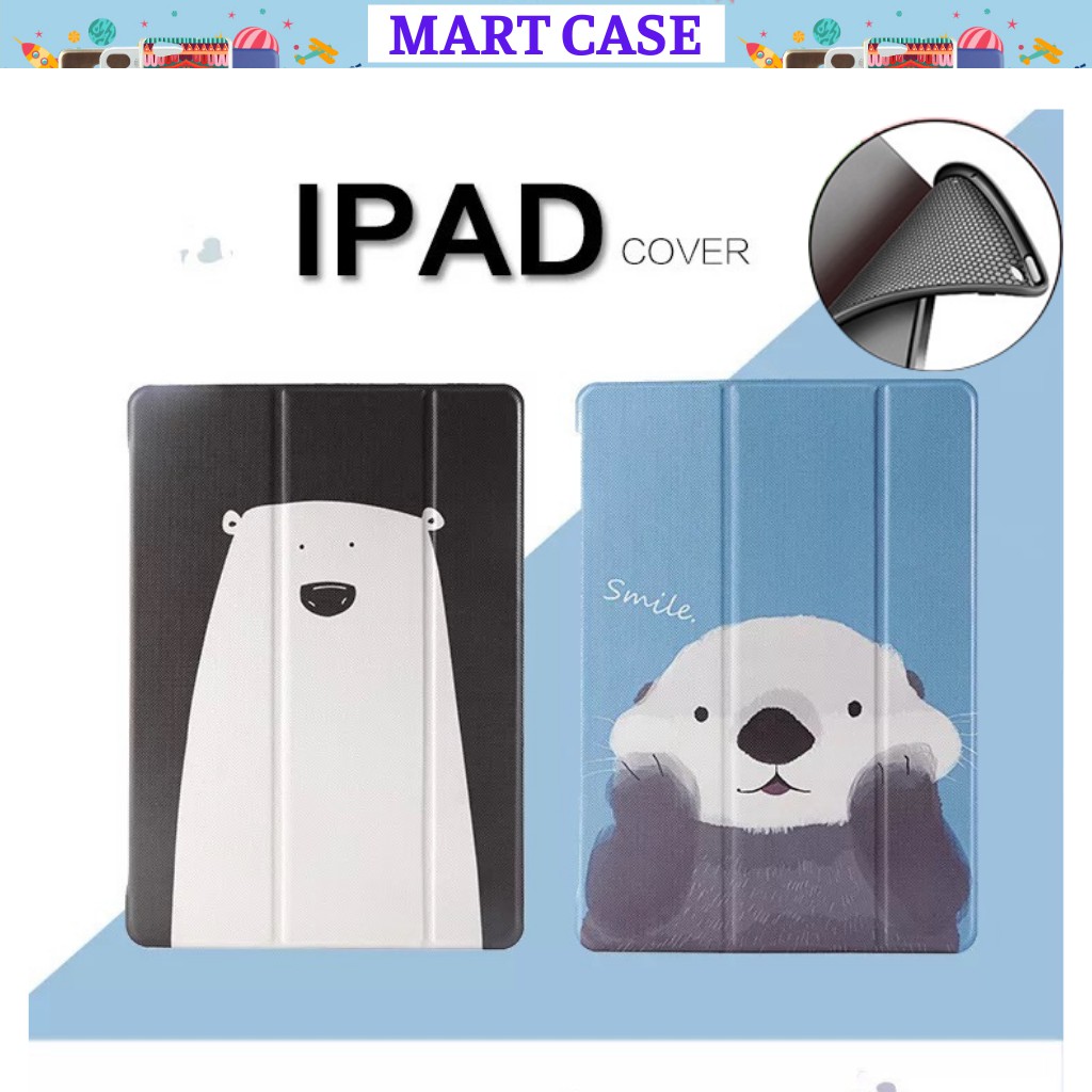 Bao da ipad Silicon hình Gấu Cute siêu chất ốp ipad Pro 10.5/Air 3/10.2 gen 7/8...MART CASE