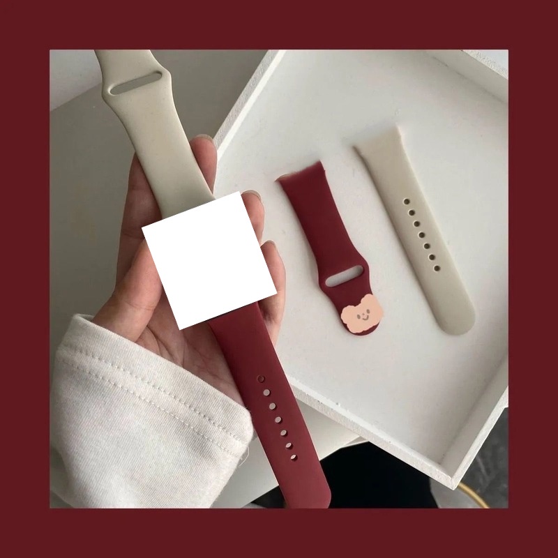 Dây Đeo Silicone 44mm 45mm 41mm 40mm 38mm 42 Cho Iwatch Series 7 6 Se 5 4 3 7