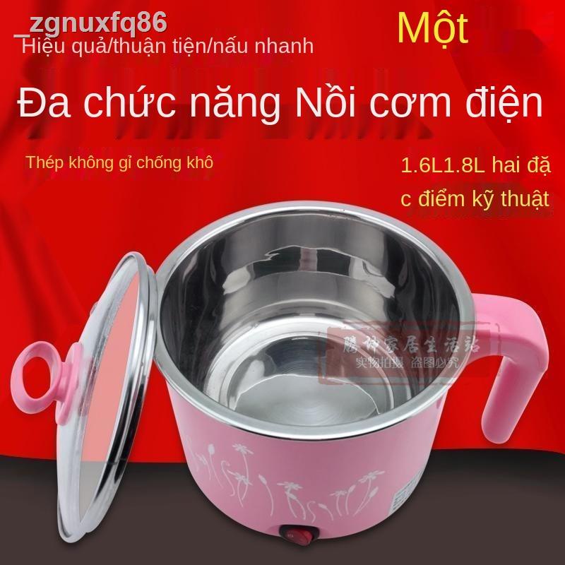 ⊙ ❉ Nồi cơm điện đa năng bằng thép không gỉ, mì ăn liền ký túc xá sinh viên công suất nhỏ và cháo, mini, cốc ~