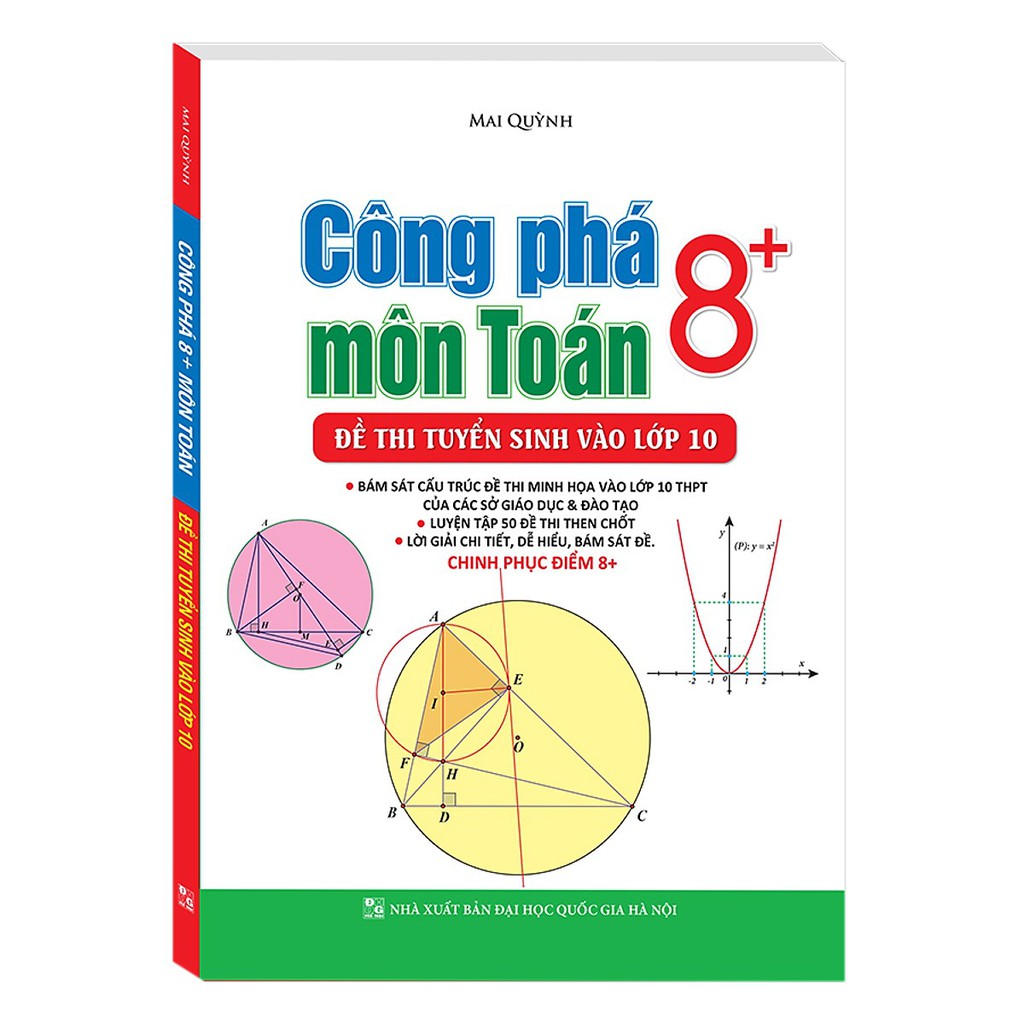 Sách - Combo Công Phá 8+ Môn Ngữ Văn + Toán (Đề Thi Tuyển Sinh Vào Lớp 10) Tặng sổ tay