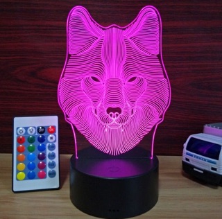 Đèn led 3d để bàn RGB có remote đk từ xa