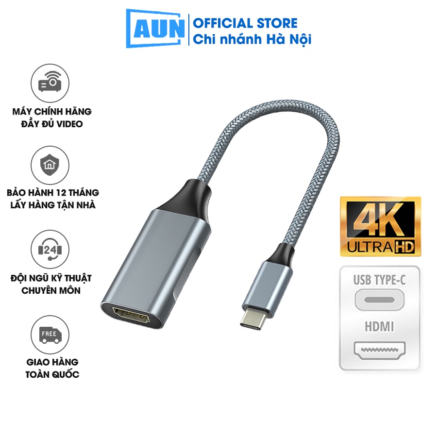 Cáp USB Type C sang HDMI tuyền tải hình ảnh, âm thanh từ điện thoại, máy tính sang TV, máy chiếu