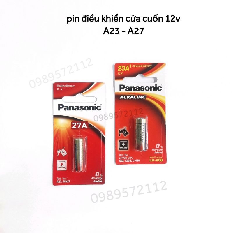 Pin điều khiển cửa cuốn A23,A27-12v panasonic