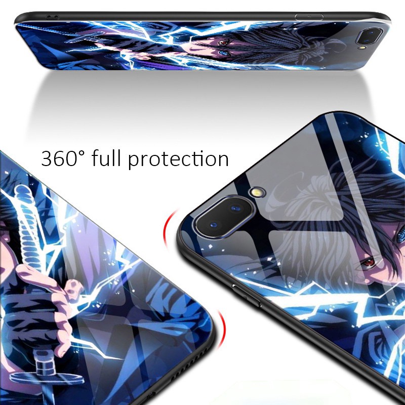 Ốp Oppo Reno5 Điện Thoại Kính Dạ Quang In Hình Naruto Sasuke Cho A5s A16 A15 A16s A15s A5 2020 A9 2020 A53 A31 2020 A7 A12 F11