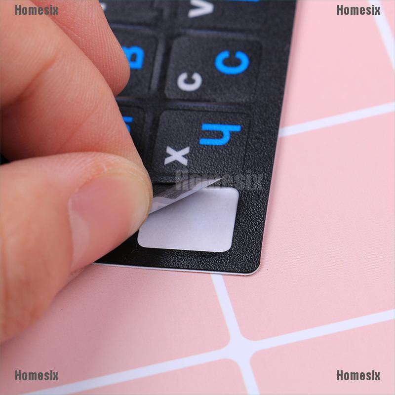 Hình dán bàn phím kí tự tiêu chuẩn Nga nhiều màu sắc tùy chọn