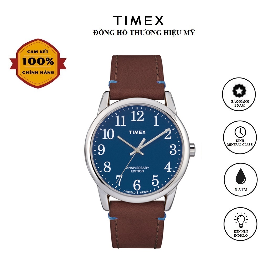 Đồng hồ Unisex Timex Easy Reader® 40th TW2R36000 Dây Da - Chính Hãng
