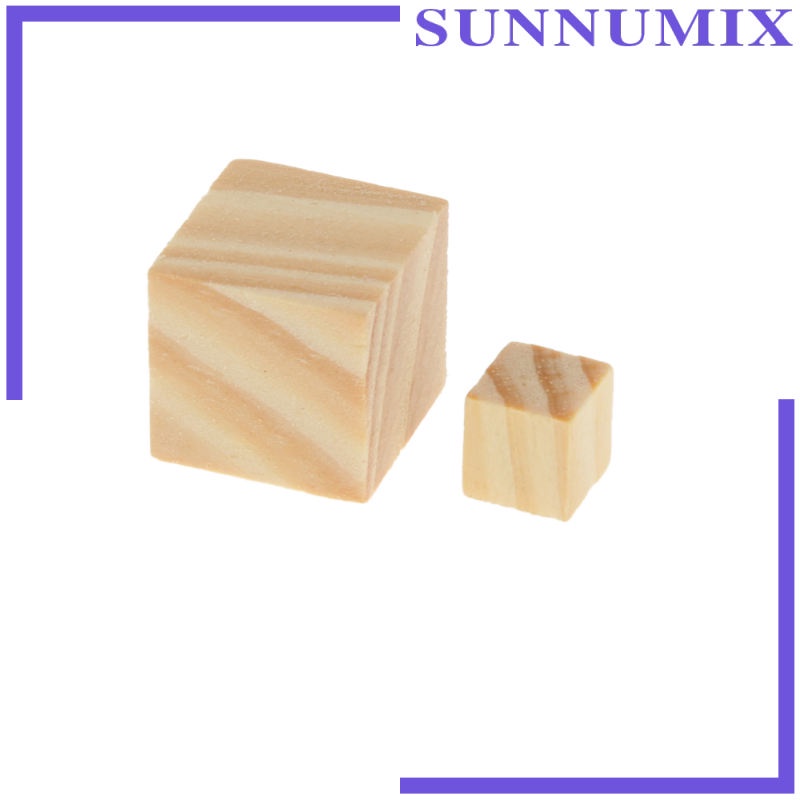 Bộ 50 Miếng Gỗ Hình Vuông 10x10mm Dùng Làm Đồ Thủ Công