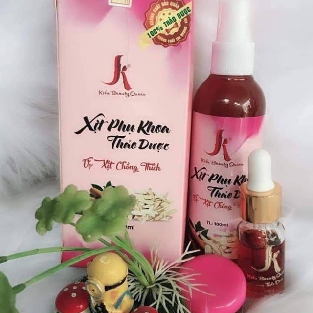 Xịt phụ khoa thảo dược hồng khít +Kèm Serum+ Tặng Hồng Ti 100ml