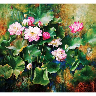Tranh treo tường HD Những đóa sen hồng CV0263 KT 30 x 30 cm