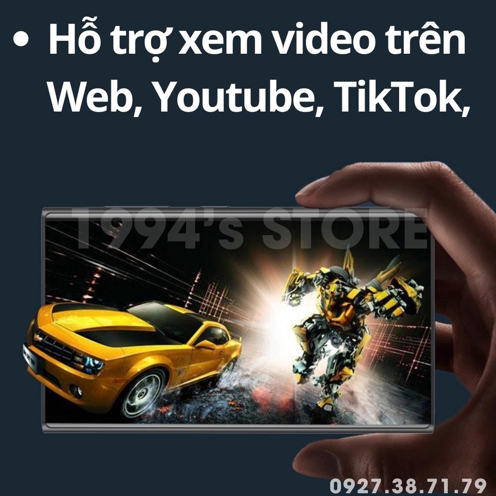 Máy nghe nhạc Ruizu H6 - Có Wifi, Bluetooth 5.2 - Có Tiếng Việt - Xem Youtube, Tiktok - Lướt Web - Xem Phim - Loa Ngoài