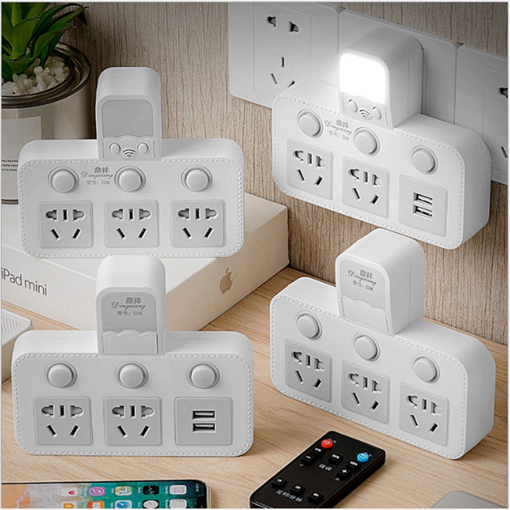 Ổ cắm điện thông minh đa năng kiêm đèn ngủ LED kèm Remote