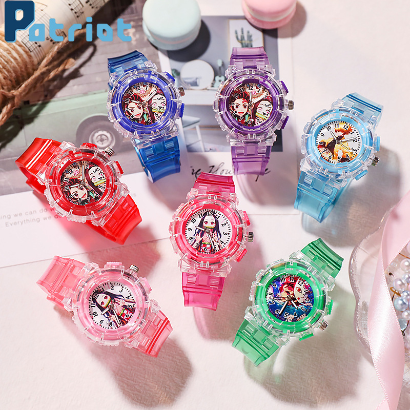 [ Kids Waterproof  Luminous LED Electrical Watches ] [  Cute Ghost Slayer - Anime  Sport Watch ]  [Perfect Gifts For Children ]