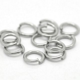 < JUMP RING >Không rỉ sét- Không chứa Cadmium/ Lead/ Zinc/Nickel 4-6-8 mm Khoen tròn