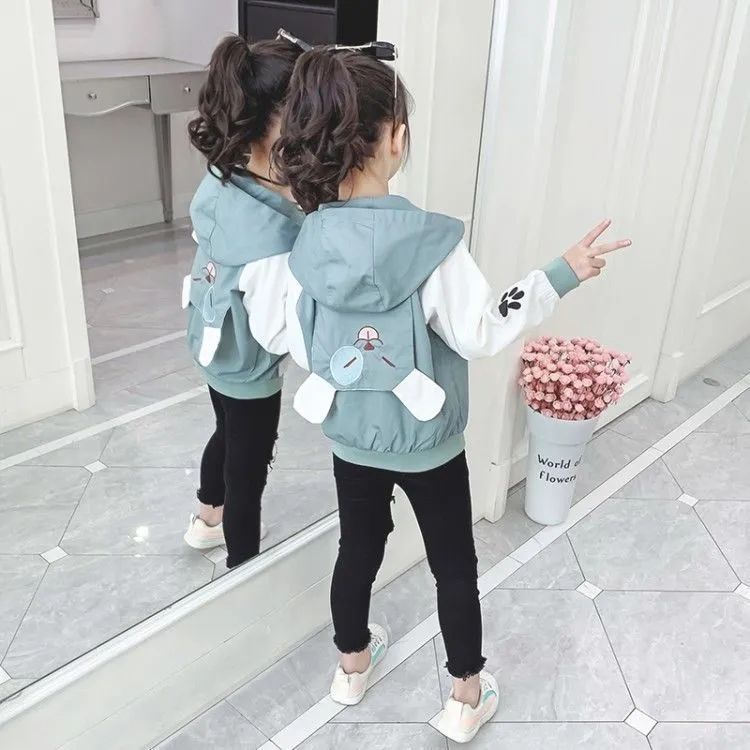 Áo Khoác Thời Trang Xuân Thu Hàn Quốc Mới Dành Cho Bé Gái 2021