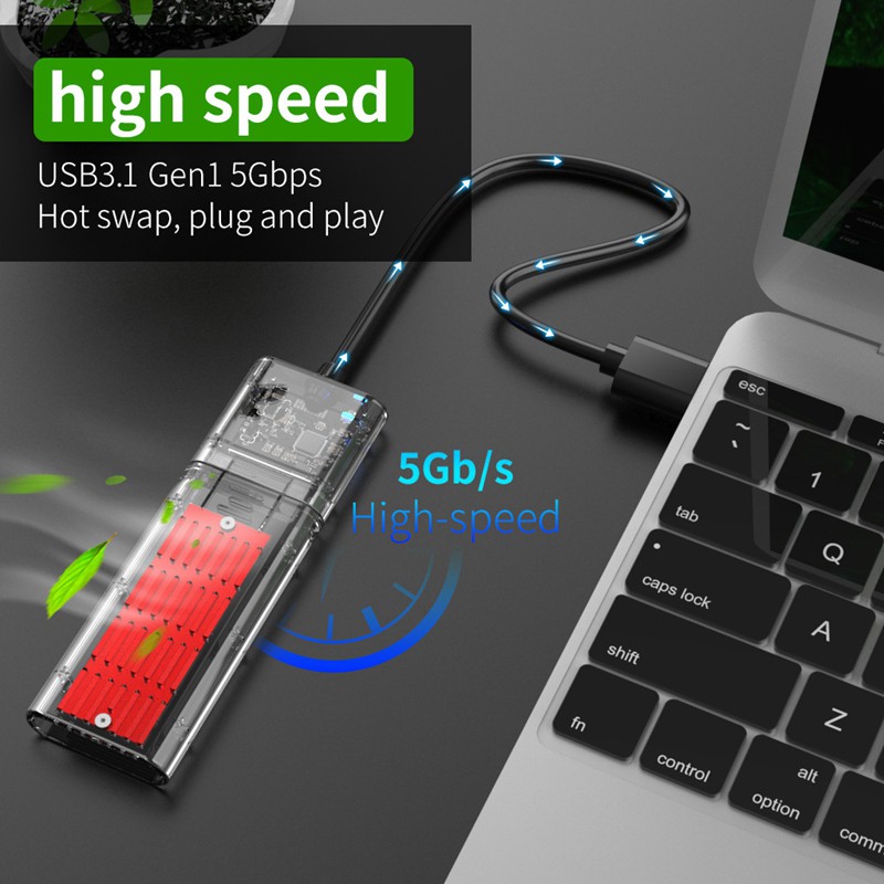 Vỏ Đựng Ổ Cứng Ngoài M.2 Ngff Sata Ssd Trong Suốt | BigBuy360 - bigbuy360.vn