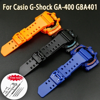 Dây đeo bằng silicon kèm ốc vít nhiều màu sắc thời trang cho đồng hồ Casio G-SHOCK GA-400 GD-400 GBA401
