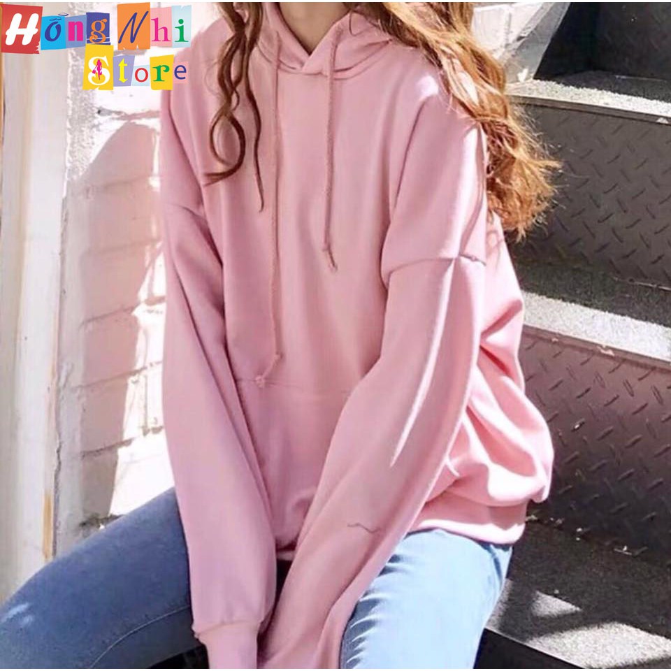 Áo Hoodie Trơn Màu Hồng Ruốc Cao Cấp Dáng Rộng Unisex Nam Nữ Mặc Được - MM | BigBuy360 - bigbuy360.vn