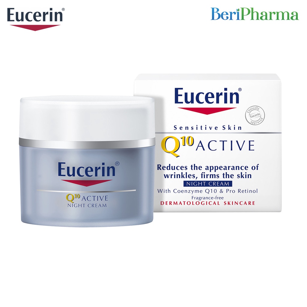 Eucerin Kem Dưỡng Ẩm Chống Lão Hóa Ban Đêm Q10 Active Night Cream 50ml