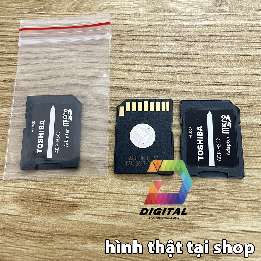 Adapter Thẻ Nhớ Toshiba Chuyển Đổi Thẻ Nhớ Micro SD Sang Thẻ Nhớ SD Chính Hãng