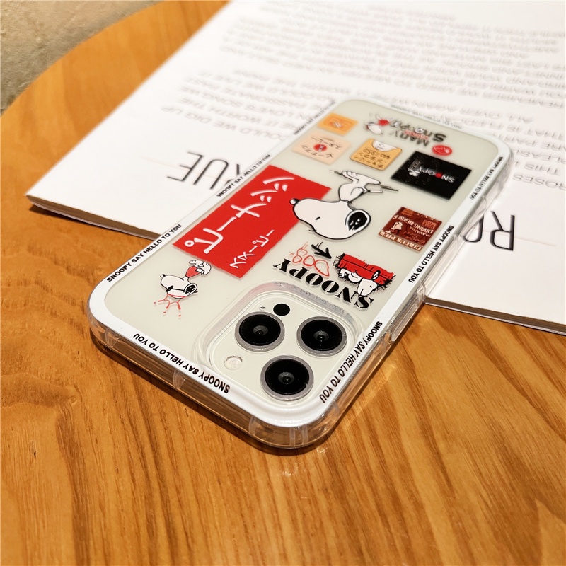 Snoopy Ốp lưng Samsung S22+ S21+ S20+ S20 fe S21 fe S22 Ultra Soft TPU Case Galaxy Note10+ Note20 Ultra Shockproof Phone Cover
