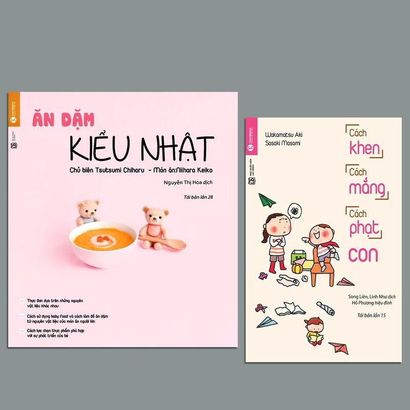 Sách - Combo 2 cuốn: Ăn Dặm Kiểu Nhật + Cách Khen, Cách Mắng, Cách Phạt Con