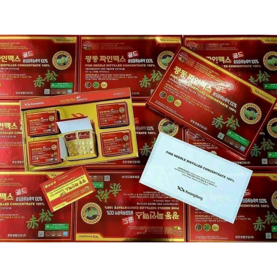 Tinh Dầu Thông Đỏ Kwangdong Hàn Quốc Hộp 120 Viên, Điều Hoà Huyếp Áp Phòng Ngừa Tai Biến Và Tiểu Đường