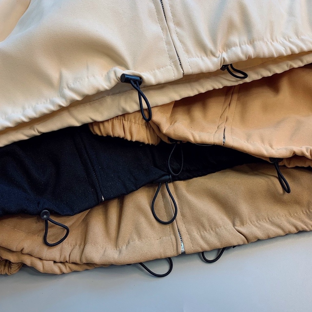 Áo khoác basic trơn phom rộng chất da lộn siêu đẹp, áo khoác 2 lớp có mũ trùm đầu