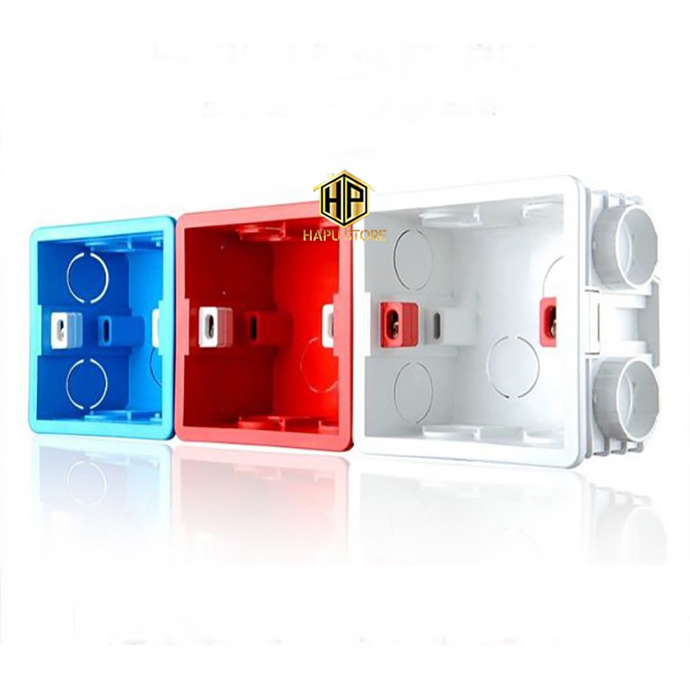Đế điện âm tường vuông LG tech cao cấp chuẩn Châu Âu - Hapustore