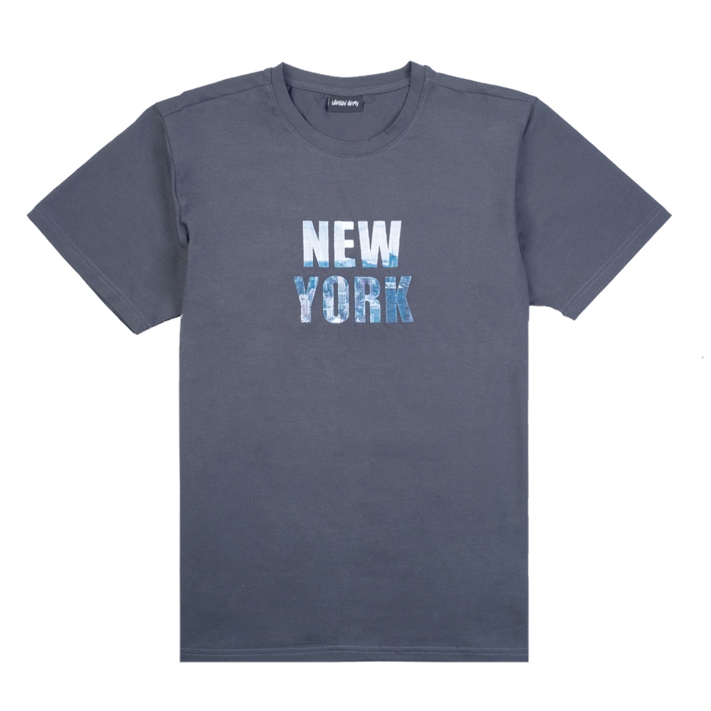 Áo Thun Thêu Chữ NYC Kiểu Quân Đội Cá Tính