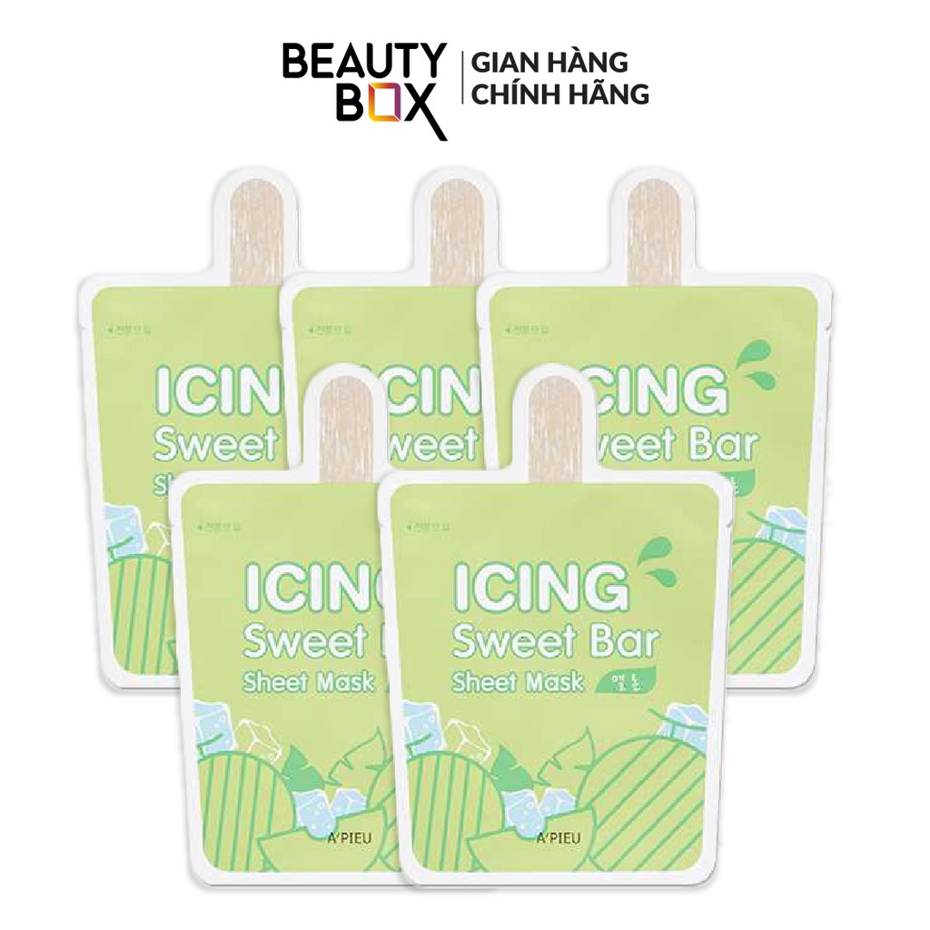 [Quà Tặng Không Bán] Combo 5 Mặt Nạ Giấy A'Pieu Icing Sweet Bar Sheet Mask (Melon) 21gx5
