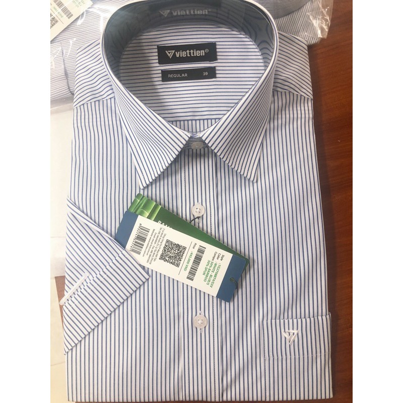 Áo sơ mi Việt Tiến kẻ sọc xanh | BigBuy360 - bigbuy360.vn