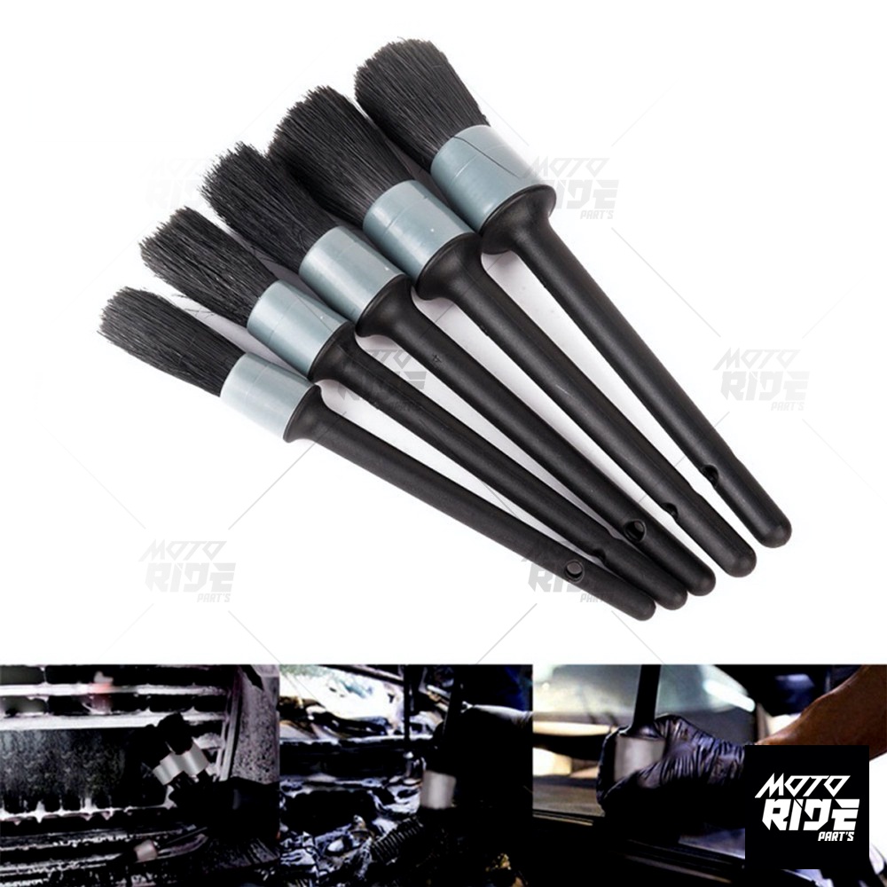 BỘ 5 CÂY CỌ TRÒN RỬA XE ĐA NĂNG LÔNG NHỰA MỊN - XÁM