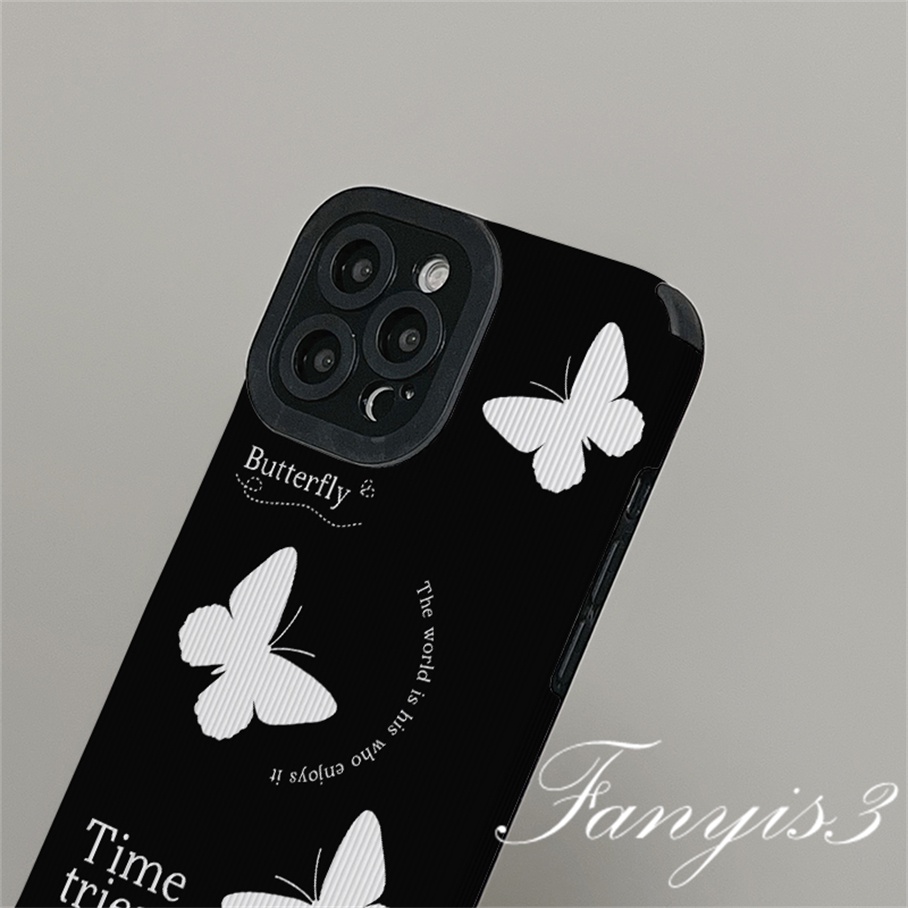 Ốp Điện Thoại Mềm Họa Tiết Bướm Đơn Giản Cho iPhone 13 12 11 Pro Max X XR Xs Max 8 7 6 6s Plus SE 2020