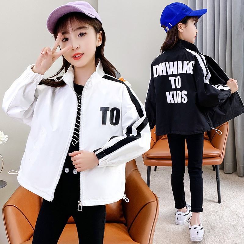 áo khoác gió cho bé UNISEX từ 13 - 40kg vải dù lót thun cotton in hình tay phối sọc 0228