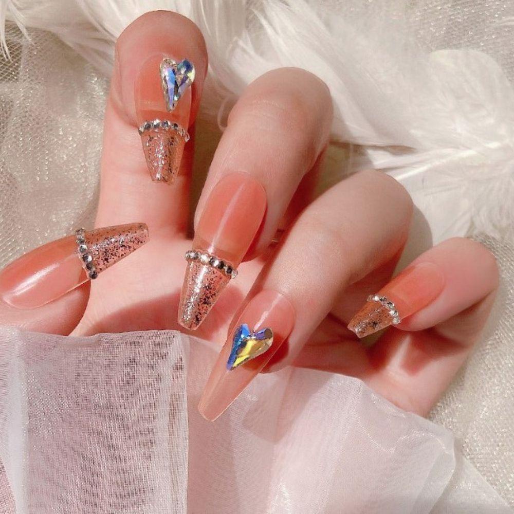 Phụ Kiện Trang Trí Móng Tay Xinh Xắn Chất Lượng|Phụ Kiện Trang Trí Móng Tay Hình Trái Tim Lấp Lánh DIY|Phụ Kiện Trang Trí Móng Tay Xinh Xắn