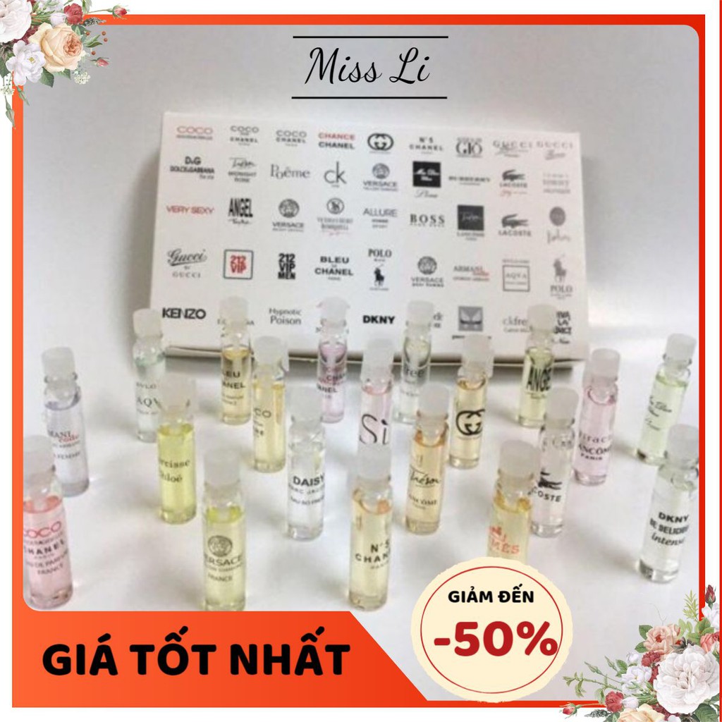 🔰 [GIÁ TỐT] 🔰 MISS LI Nước Hoa Mini 2ml  nhiều hãng thơm lâu, lư hương dai ( mùi ngẫu nhiên)